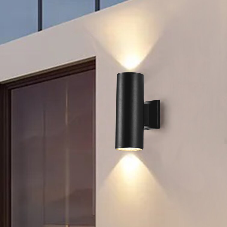 Masuda Integrated LED - Cylinder Outdoor Wall Light - Black